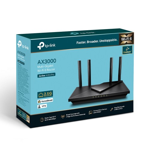 Router AX3000 Multi-Gigabit Wi-Fi 6  with 2.5G Port Archer AX55 Pro TP-LINK