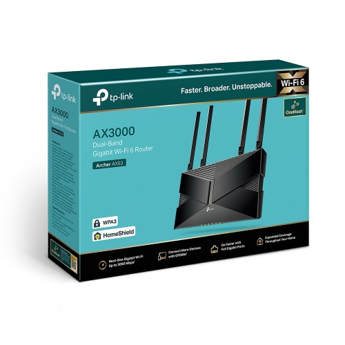 Router AX3000 Dual Band 5 Gigabit Wi-Fi 6 Archer AX53 TP-LINK