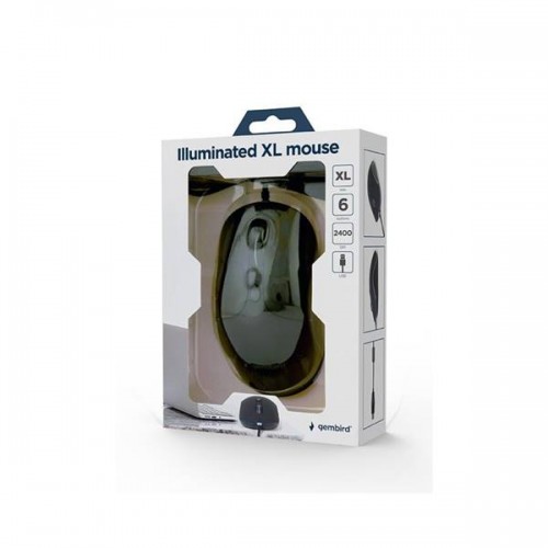 Mouse optical USB LED Black MUS-UL-02 Gembird