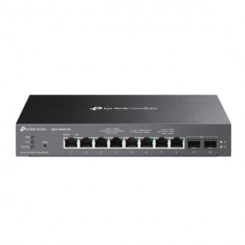 Switch 8-Port 2.5GBASE-T and 2-Port 10GE SFP+ Smart with 8-Port PoE+ SG2210XMP-M2 Omada TP-LINK