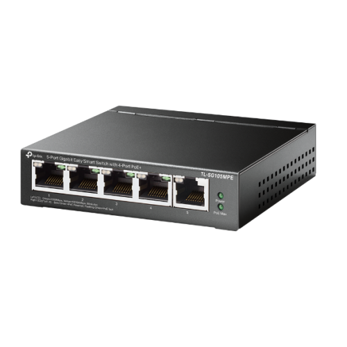 Switch 5-Port Gigabit Easy Smart with 4-Port PoE+ TL-SG105MPE TP-LINK