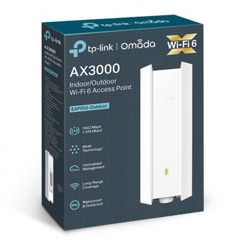 Access Point AX3000 Indoor/Outdoor WiFi 6 Omada EAP650-Outdoor TP-LINK