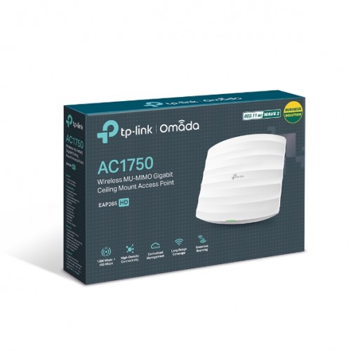 Access Point AC1750 Dual-Band Wireless MU-MIMO Gigabit Ceiling Mount Omada EAP265 HD TP-LINK