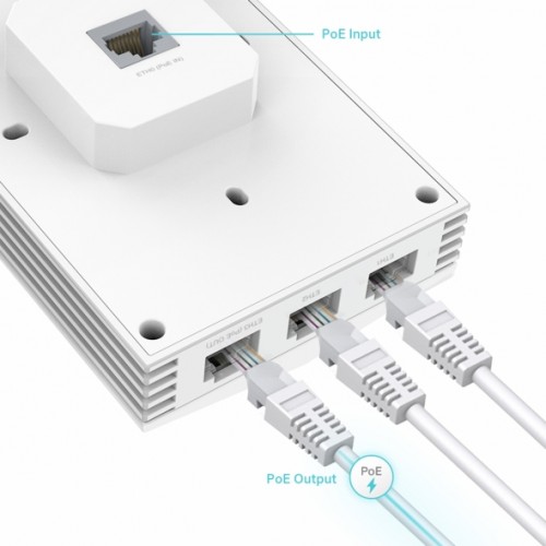 Access Point AX3000 Wall Plate WiFi 6 Omada EAP655-Wall TP-LINK