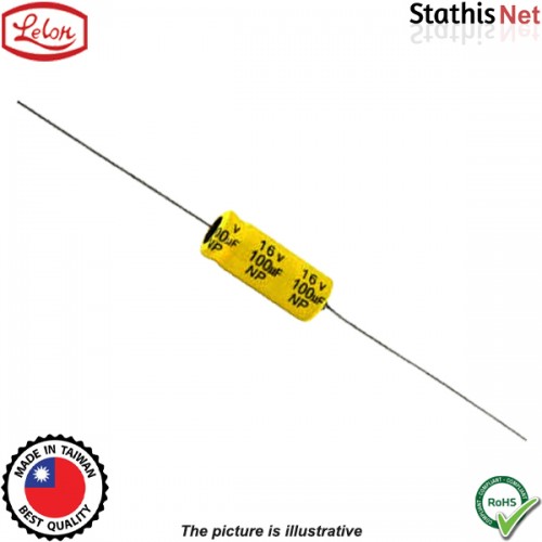 Πυκνωτής ηλεκτρολυτικός audio bipolar 100V 220μF 85°C 16x36mm TN Lelon