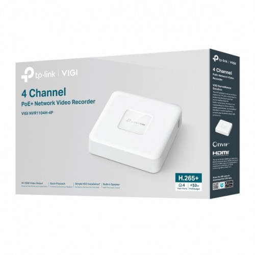 NVR 4 καναλιών PoE+ VIGI NVR1104H-4P TP-Link
