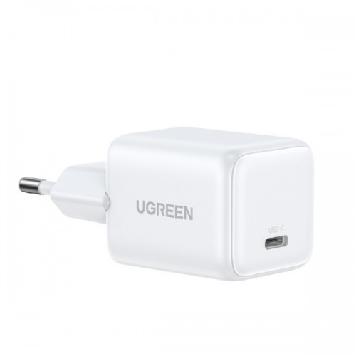 Τροφοδοτικό 230V in -> 1x USB C Out GaN 5V 30W + PD3.0 άσπρο 65009 Ugreen