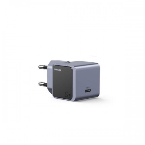 Τροφοδοτικό 230V in -> 1x USB C Out GaN 5V 30W + PD3.0 γκρι 35041 Ugreen