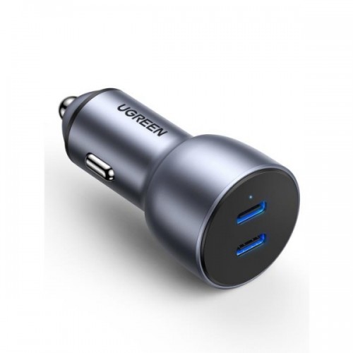 Τροφοδοτικό αυτοκινήτου 12-24V DC In -> 2x USB-C Out 5V/3A 40W PD3.0 & QC3.0  CD213/70594 UGREEN