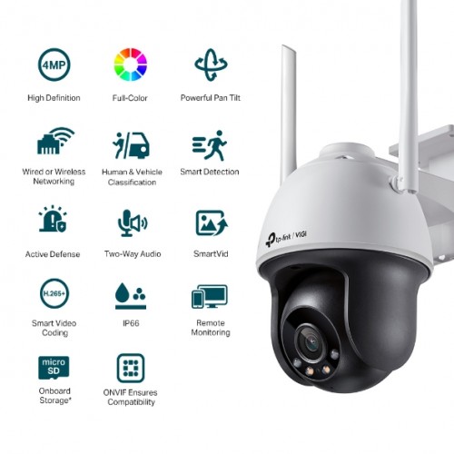 Κάμερα Pan Tilt 4MP 4mm Lens Network Outdoor Full-Color Wi-Fi VIGI C540-W TP-Link