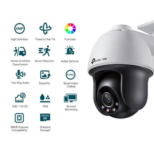Κάμερα Pan Tilt 4MP 4mm Lens Network Outdoor Full-Color VIGI C540 TP-Link