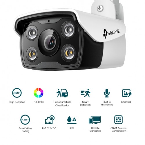 Κάμερα Bullet 3MP 2.8mm Lens Network Outdoor Full-Color VIGI C330 TP-Link