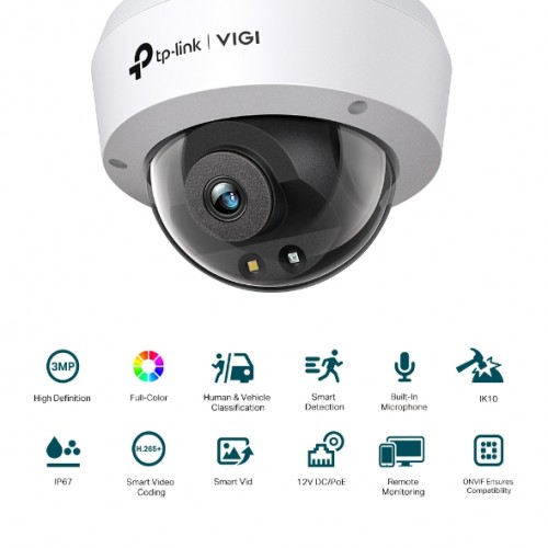 Κάμερα Dome 3MP 4mm Lens Network Full-Color VIGI C230 TP-Link