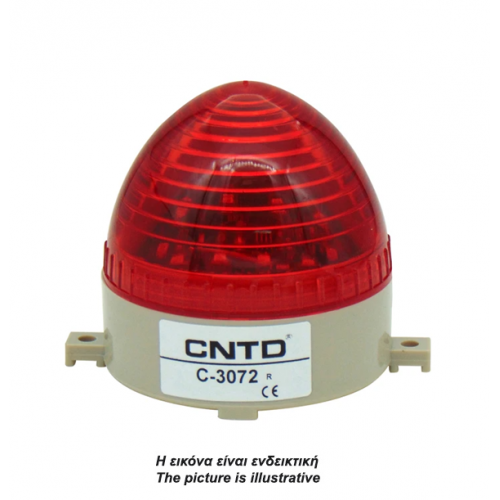 Φάρος LED strobe μικρός 24V DC / 230V AC κόκκινος 85x75mm IP40 C-3072 CNTD