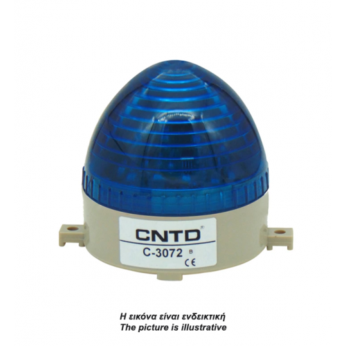 Φάρος LED strobe μικρός 24V DC / 230V AC μπλε 85×75mm IP40 C-3072 CNTD