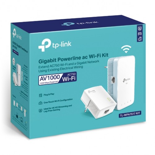 Powerline AC AV1000 Gigabit Wi-Fi Kit TL-WPA7517 KIT TP-LINK