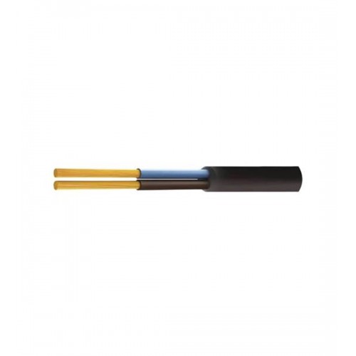 Καλώδιο ηλεκτρολογικό εύκαμπτο 2x0.50mm μαύρο στρόγγυλο H03VVF