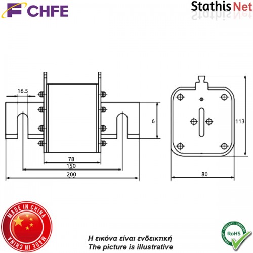 Ασφάλεια μαχαιρωτή 1250A 500-690V AC gL-gG NH4 CHFE
