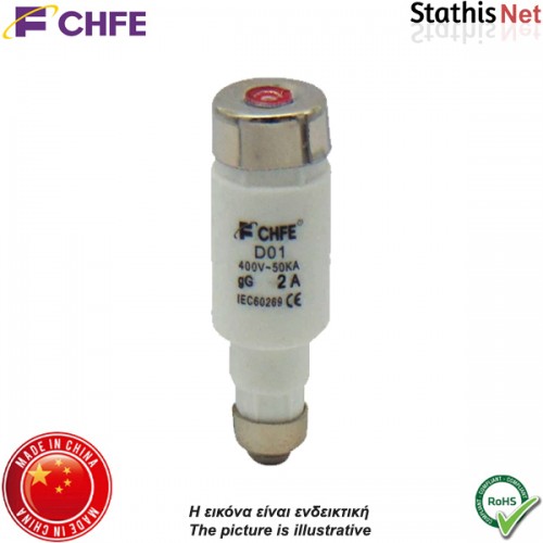 Ασφάλεια φυσίγγιo NEOZED 10x35mm 2Α 400V E14 D01 R026 CHFE