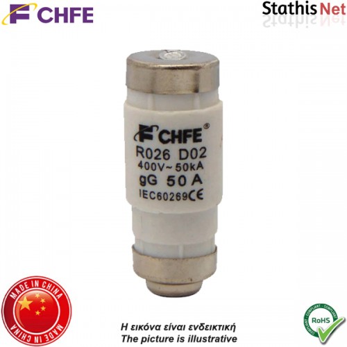 Ασφάλεια φυσίγγιo NEOZED 15x35mm 50Α 400V E18 D02 R026-D02 CHFE