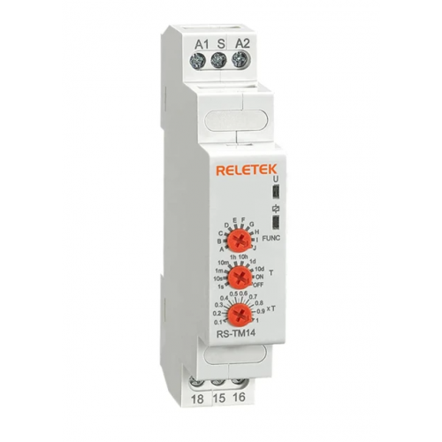 Relay χρονικό 10 λειτουργιών 0.1s-10days 12-240VAC/DC RS-TM14 Reletek