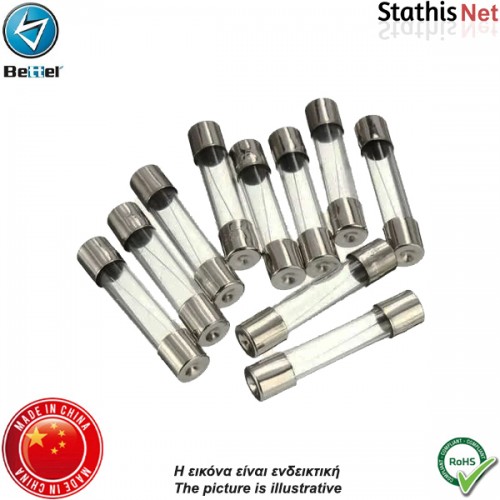 Ασφάλεια γυαλάκι 5x20mm βραδείας 1.6Α 522 Better