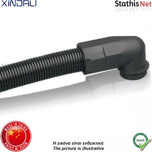 Στυπιοθλίπτης γωνιακός με συγκράτηση IP54 PG-29 μαύρος XINDALI