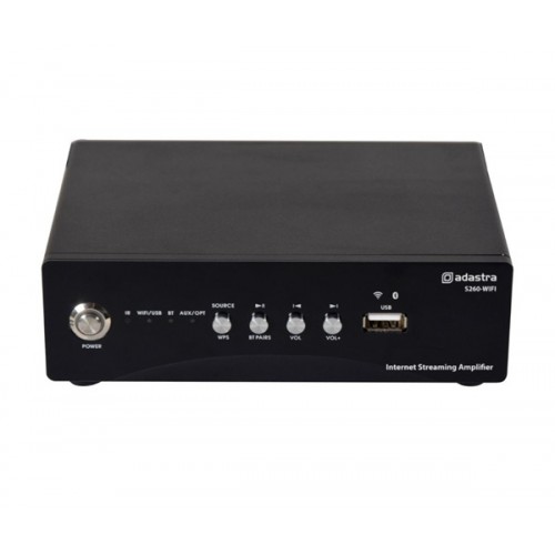 Ενισχυτής ήχου Streamer 2x60w 24V DC WiFi/LAN/Bluetooth/USB/Οπτική/RCA 103.128UK Adastra