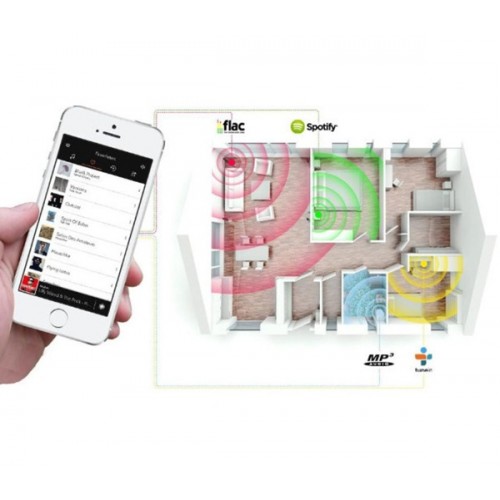 Ενισχυτής ήχου Streamer 2x60w 24V DC WiFi/LAN/Bluetooth/USB/Οπτική/RCA 103.128UK Adastra