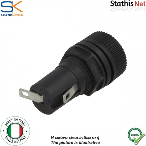 Ασφαλειοθήκη βιδωτή σασί 5x20mm 6.3A PTF/30 Stelvio Kontek