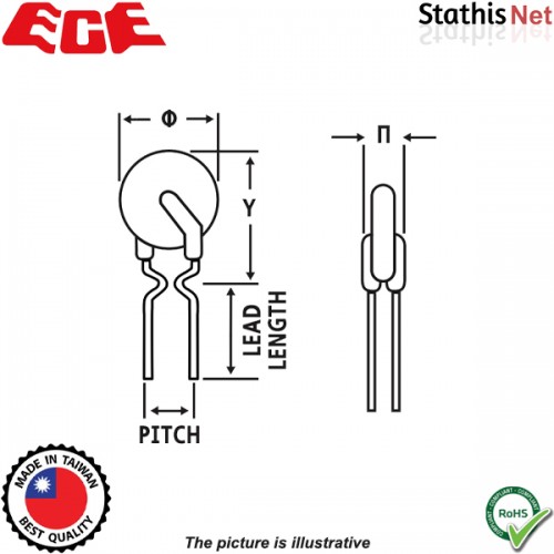 Ασφάλεια επαναφοράς PPTC 60V 0.05A ERF RA005 6000Z ECE