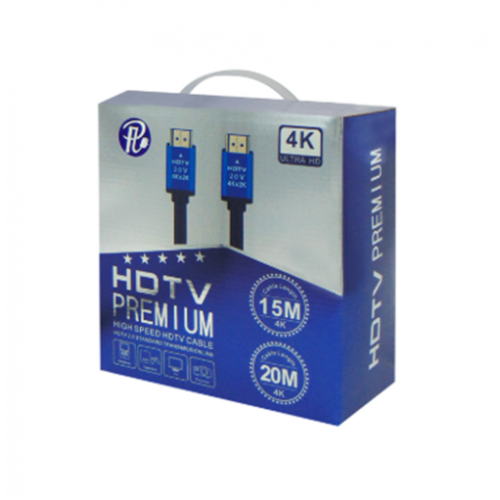 Καλώδιο HDMI αρσενικό -> HDMI αρσενικό 2.0v 20m CCS με φις αλουμινίου γκρι μεταλλικό box PLY Καλώδιο HDMI αρσενικό -> HDMI αρσενικό 2.0v 20m CCS με φις αλουμινίου γκρι μεταλλικό box PLY