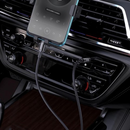 Καλώδιο USB 2.0 type C -> audio 3.5mm αρσενικό για Smartphones 1m μαύρο UPA19TBK Hoco