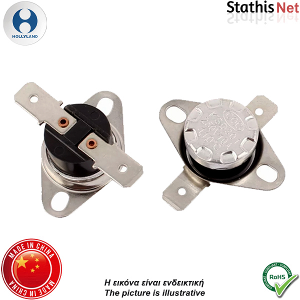 Θερμοστάτης μεταλλικός 70°C N/C οριζόντιος KSD-F01 FBHL Hollyland Electronics Θερμοστάτης μεταλλικός 70°C N/C οριζόντιος KSD-F01 FBHL Hollyland Electronics
