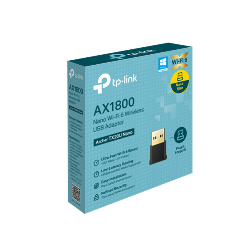 USB Adapter Ασύρματο AΧ1800 Wi-Fi 6 Archer TX20U Nano TP-LINK
