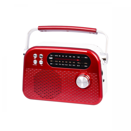 Ραδιόφωνο AM/FM/SW Bluetooth/USB/MicroSD type C κόκκινο RDA 70 BR Trevi