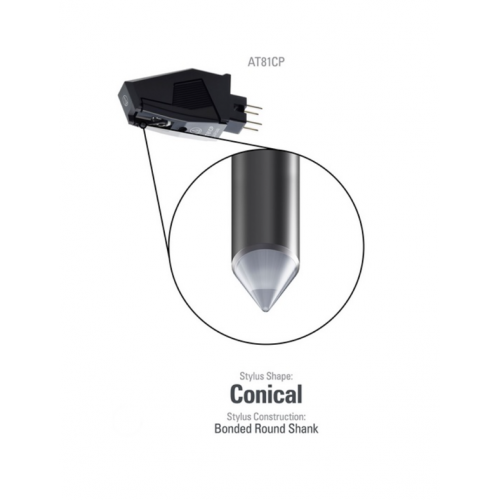 Κεφαλή pickup διπλού μαγνήτη με κωνική βελόνα AT81CP Audio Technica Κεφαλή pickup διπλού μαγνήτη με κωνική βελόνα AT81CP Audio Technica