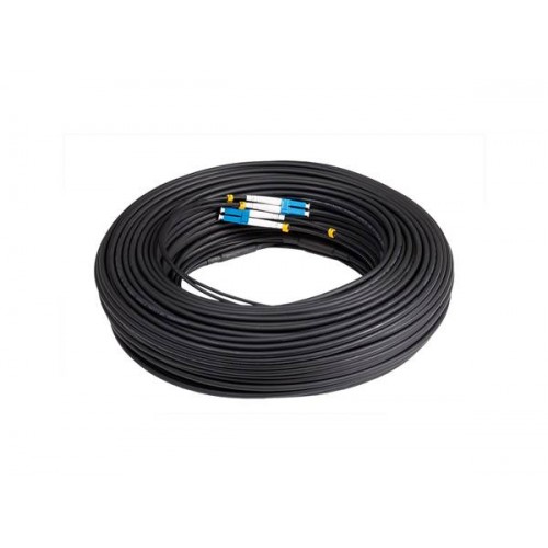 Καλώδιο patch οπτικής ίνας εξωτερικού χώρου θωρακισμένο LC/UPC-LC/UPC SM G657A2 Duplex 80m Cyberteam