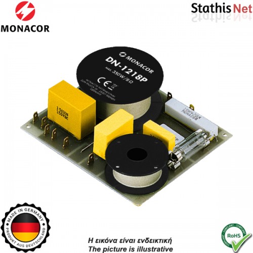 Crossover 2 δρόμων 8Ω 350W DN-1218P MONACOR
