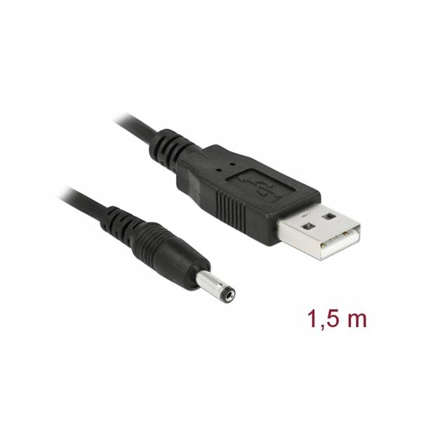 Καλώδιο USB 2.0 A αρσενικό → DC 3.5×1.35 mm γωνιακό 1.5m 82377 Delock Καλώδιο USB 2.0 A αρσενικό → DC 3.5×1.35 mm γωνιακό 1.5m 82377 Delock