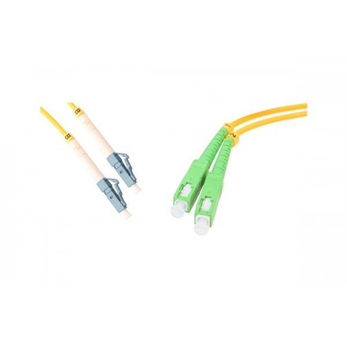 Καλώδιο patch οπτικής ίνας εσωτερικού χώρου SC/APC–LC/UPC 3m SM G652D Duplex Cyberteam