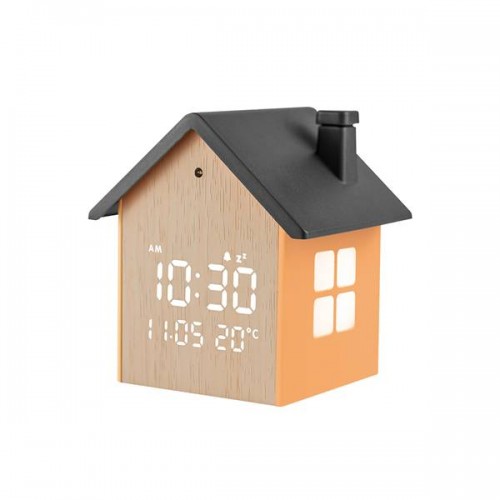 Ρολόι ψηφιακό -  ξυπνητήρι σπιτάκι με φωτάκι νυκτός και οθόνη LED 221-0453 Life