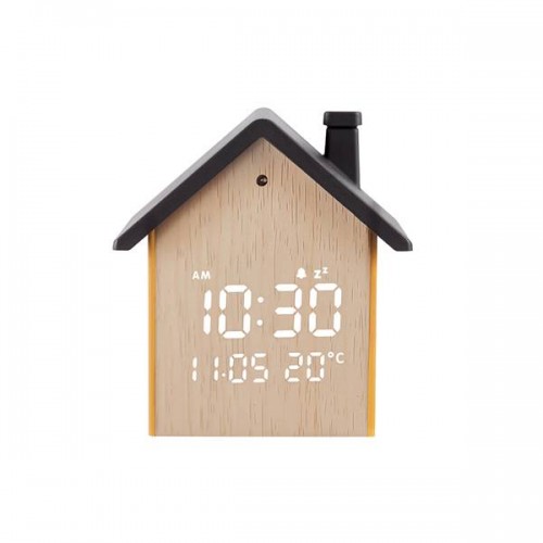 Ρολόι ψηφιακό -  ξυπνητήρι σπιτάκι με φωτάκι νυκτός και οθόνη LED 221-0453 Life