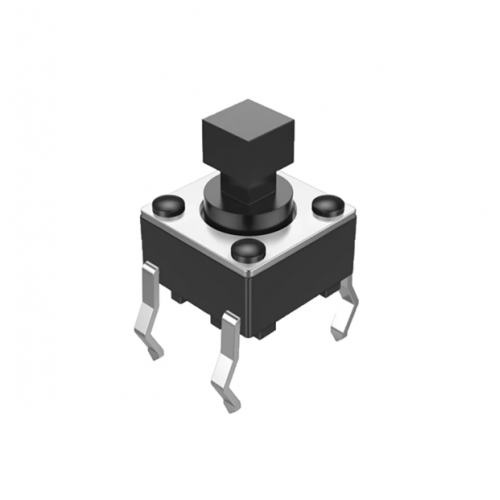 Tact switch 6x6x7.30mm 4pin 180gf με τετράγωνο άξονα TVDP01-G73BB ZHEJIANG JIANFU