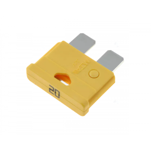Ασφάλεια αυτοκινήτου καρφωτή standard 19,1 x 18,7mm 20A 32V DC κίτρινη UNIVAL 20A MTA