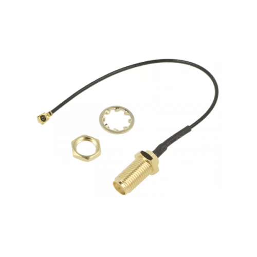 Καλώδιο κεραίας ομοαξονικό RF IPEX MHF1 γωνιακό -> SMA θηλυκό ευθύ 0.1m AD.ANT.021JC Antenna