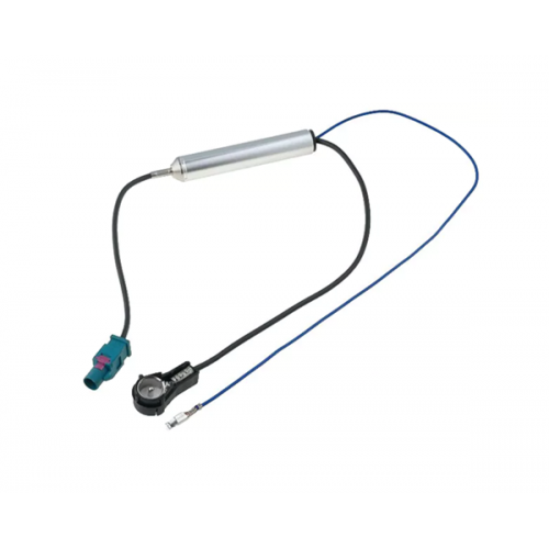 Καλώδιο αντάπτορας κεραίας με ενισχυτή Fakra αρσενικό → ISO αρσενικό 12V γωνιακό ZRS-S/GOLFV-ISO 4Carmedia