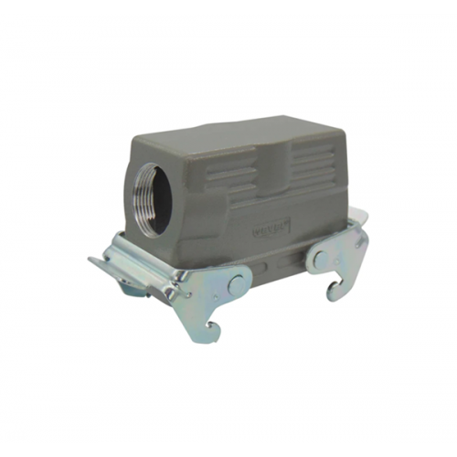 Κάλυμμα προστατευτικό μεταλλικό για heavy-duty connector 16P με μανδάλωση & PG21 H16B-SO/P-2L-PG21 SIB/WVL Κάλυμμα προστατευτικό μεταλλικό για heavy-duty connector 16P με μανδάλωση & PG21 H16B-SO/P-2L-PG21 SIB/WVL