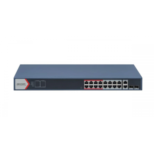 Switch 18-Port Smart Managed PoE+ Gigabit Rack 19'' 230W DS-3E1318P-EI(B) Hikvision