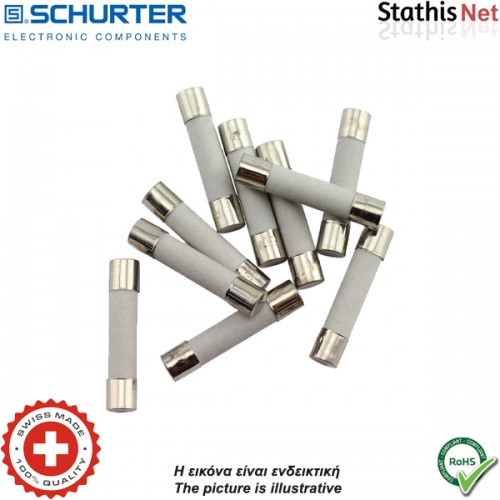 Ασφάλεια κεραμική 6.3x32mm βραδείας 12.5A 400V 8020.5022.G Schurter